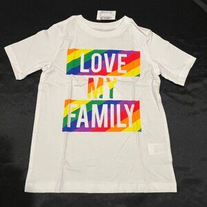 I Love my family 4T toddler shirt rainbow cotton